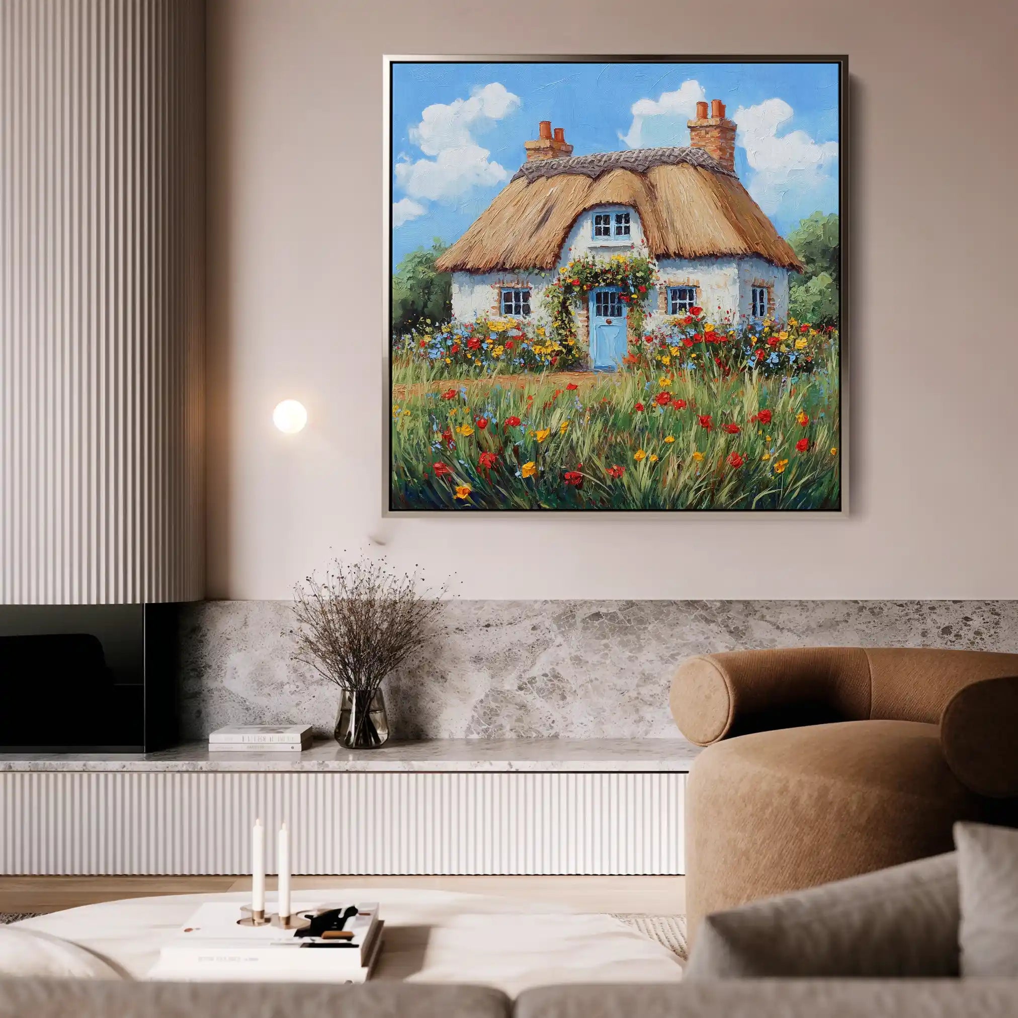 Landscape 420 Canvas Art 60 x 60 cm / Black