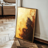 Abstract 421 Canvas Art 18" x 24" / 45 x 60 cm / Black