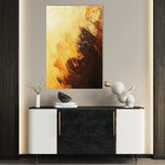 Abstract 421 Canvas Art 18" x 24" / 45 x 60 cm / Black