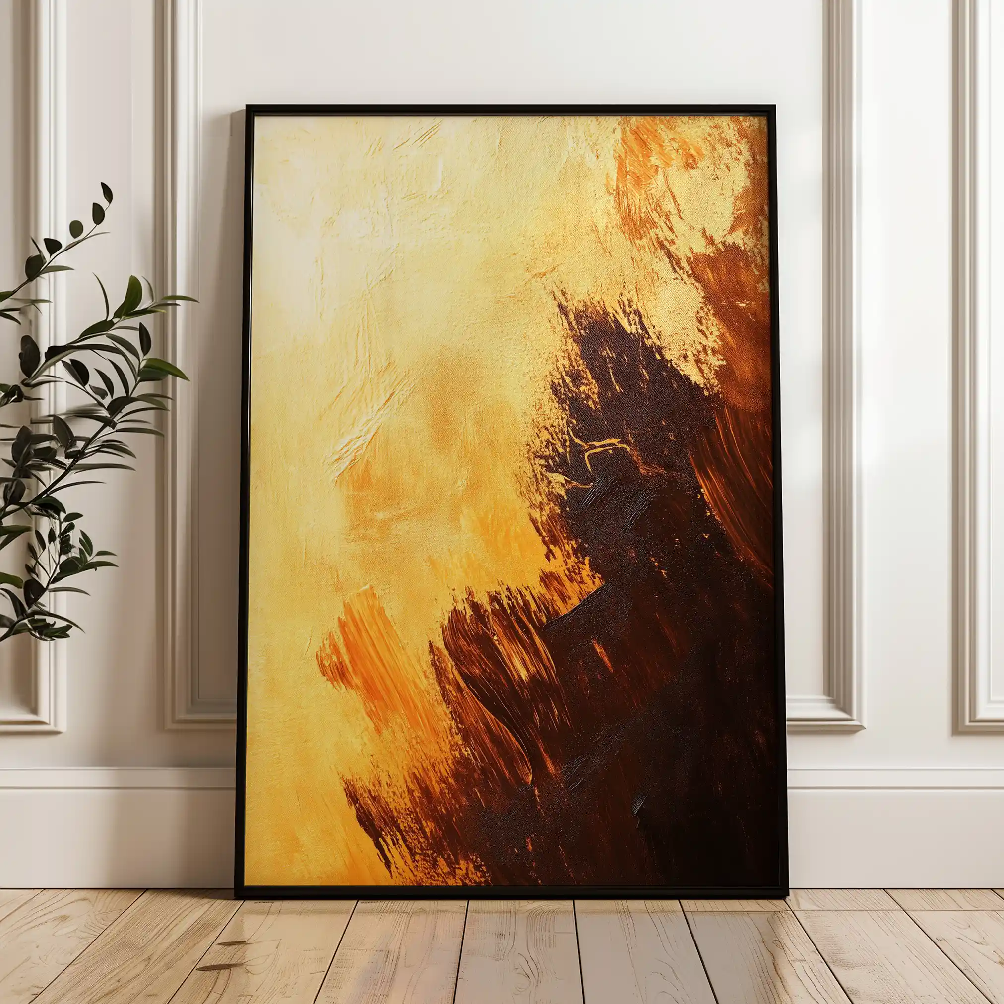 Abstract 421 Canvas Art 60 x 40 cm / Black