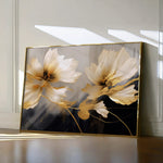 Floral 421 Canvas Art 18" x 24" / 45 x 60 cm / Black