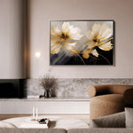 Floral 421 Canvas Art 18" x 24" / 45 x 60 cm / Black