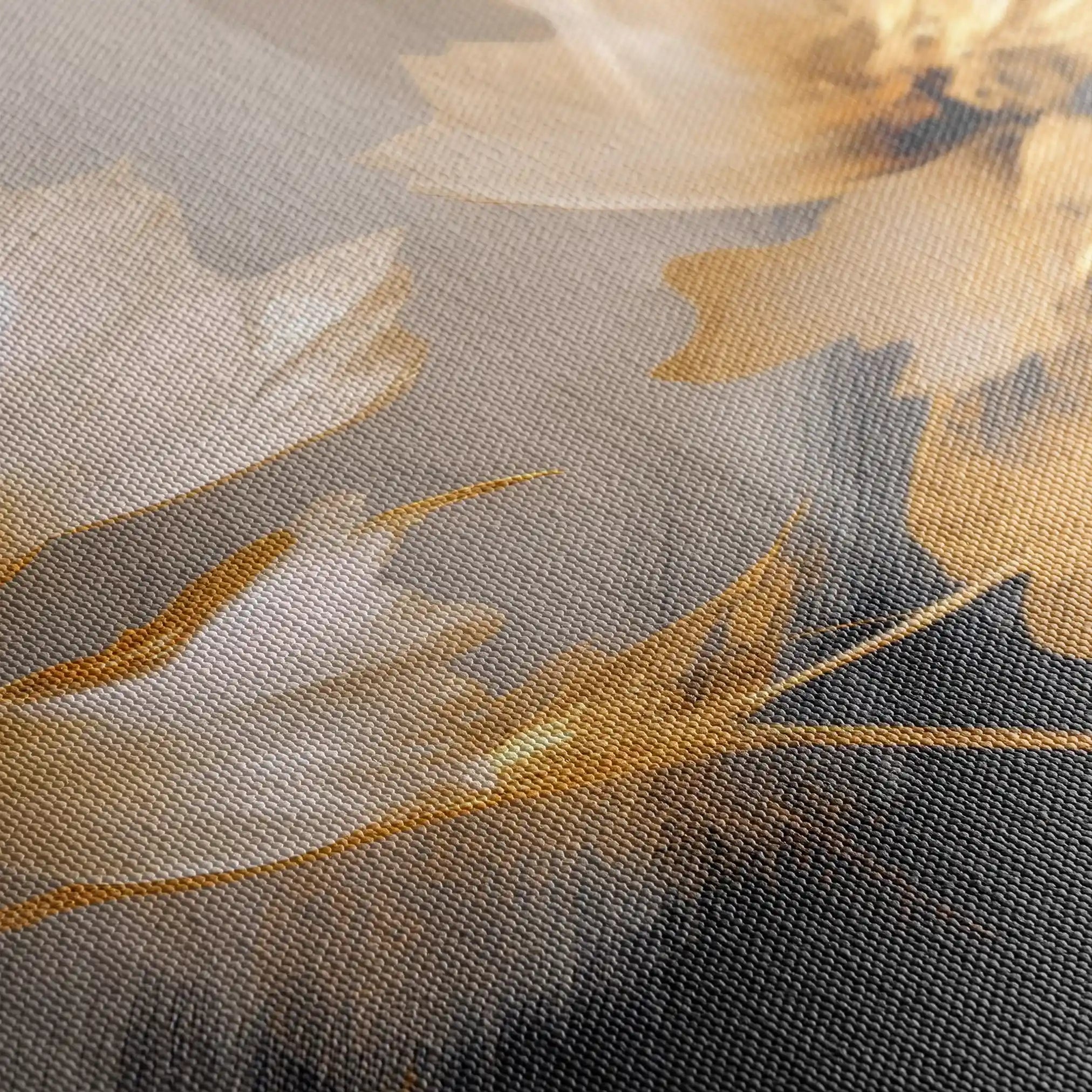 Floral 421 Canvas Art 60 x 40 cm / Black