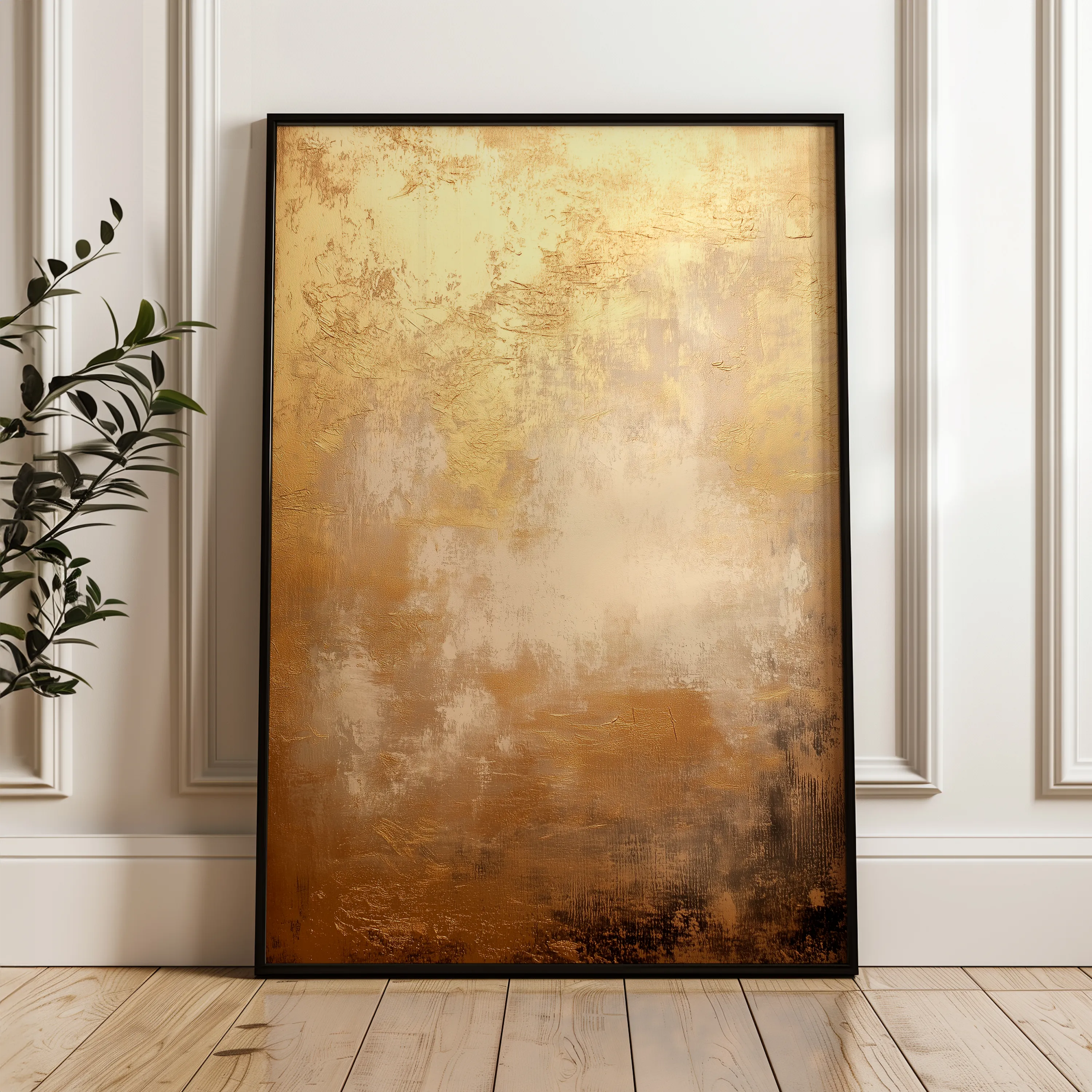Abstract 422 Canvas Art 18" x 24" / 45 x 60 cm / Black