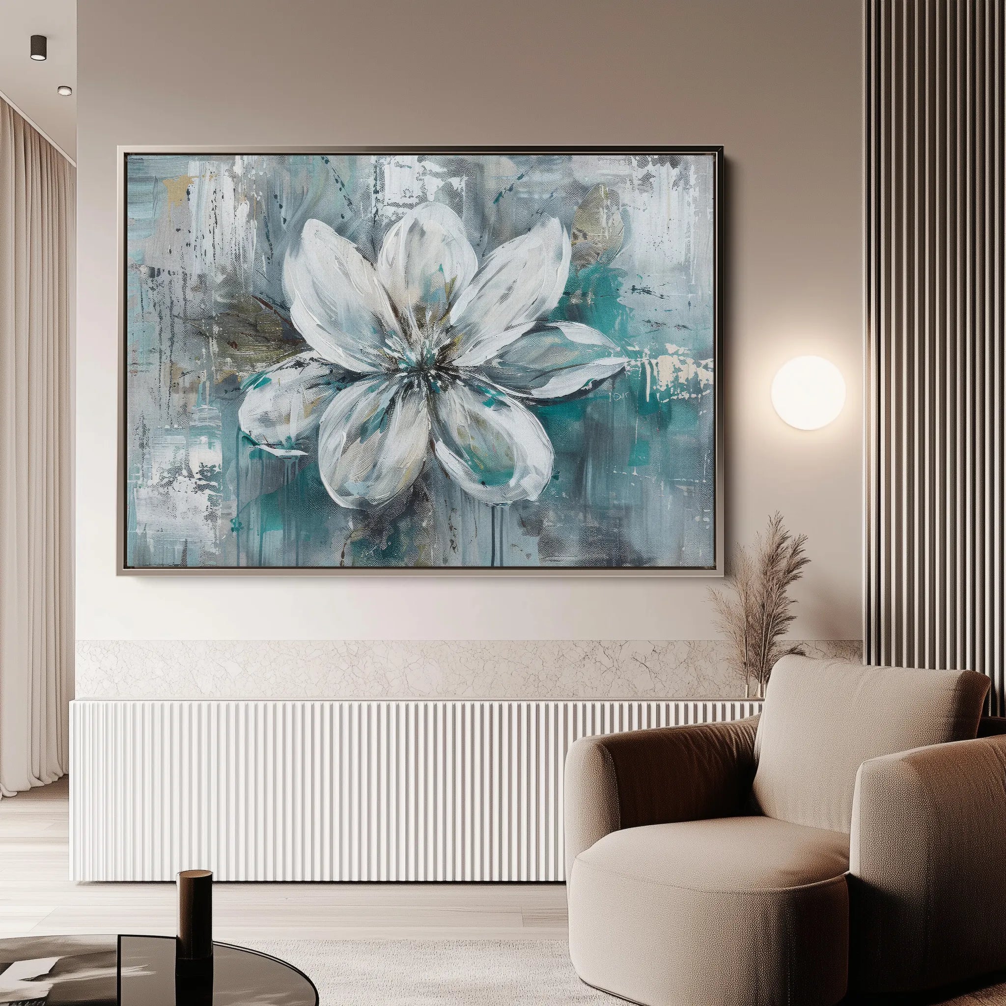 Floral 422 Canvas Art 18" x 24" / 45 x 60 cm / Black