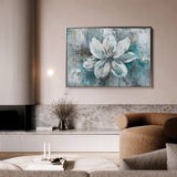 Floral 422 Canvas Art 18" x 24" / 45 x 60 cm / Black