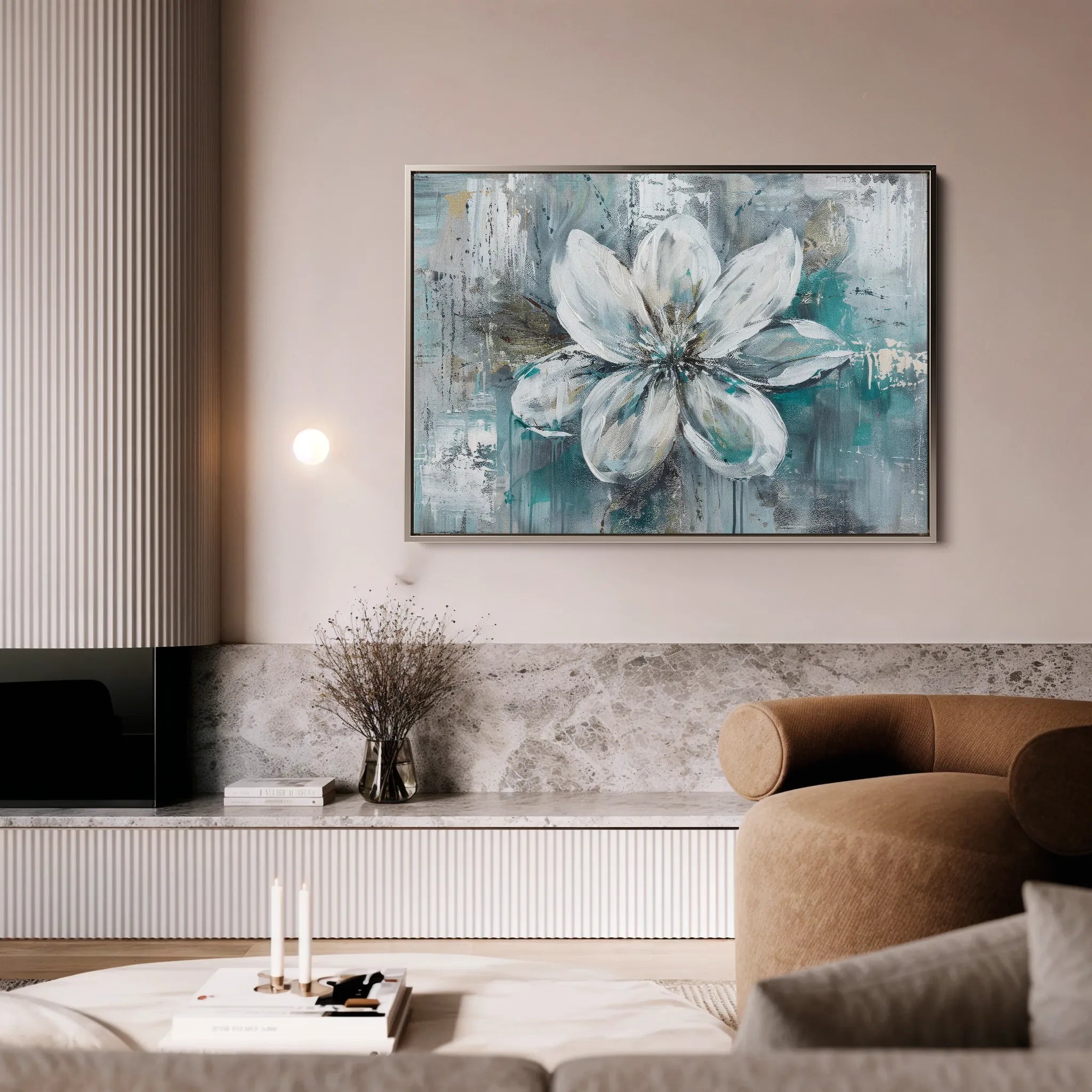 Floral 422 Canvas Art 18" x 24" / 45 x 60 cm / Black