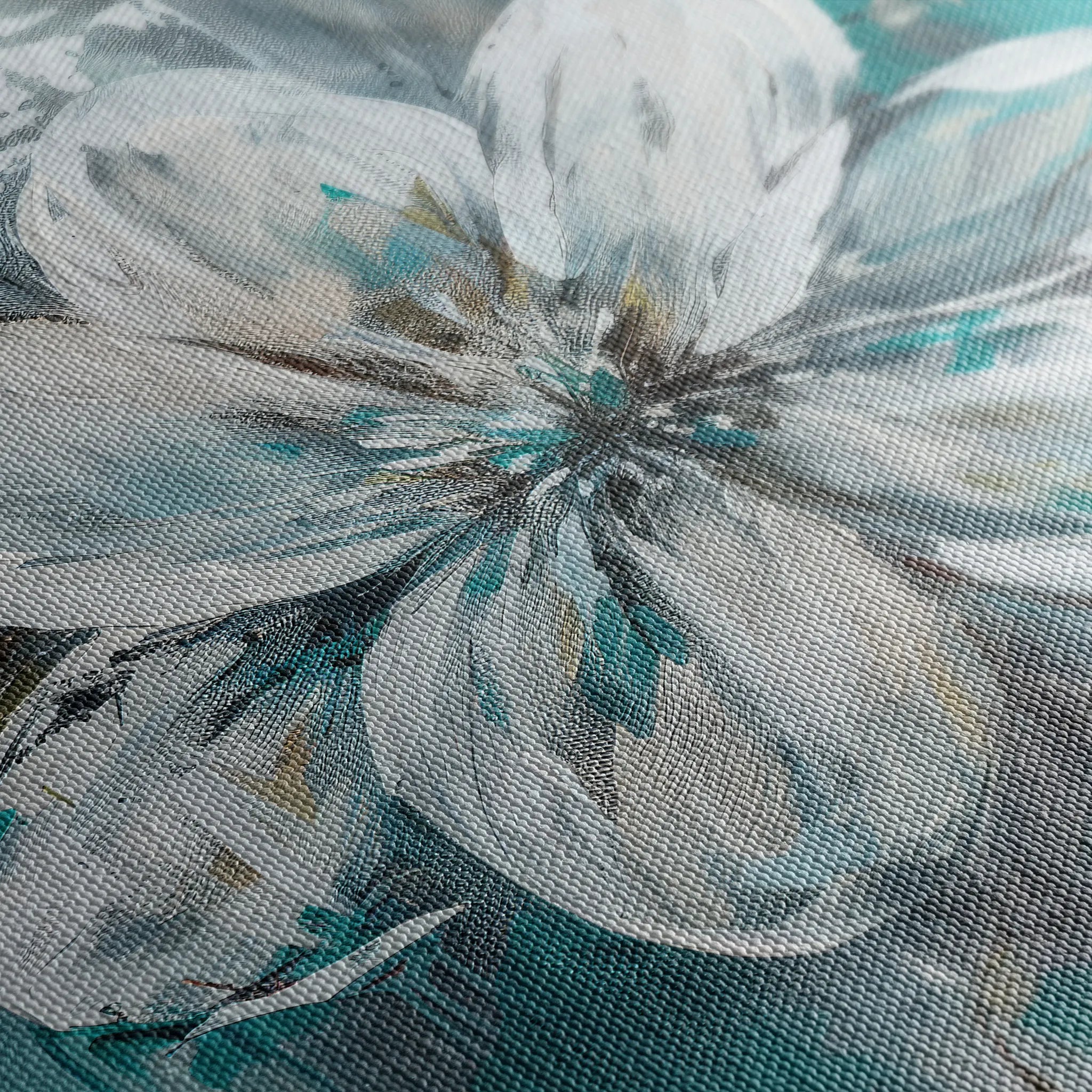 Floral 422 Canvas Art 18" x 24" / 45 x 60 cm / Black