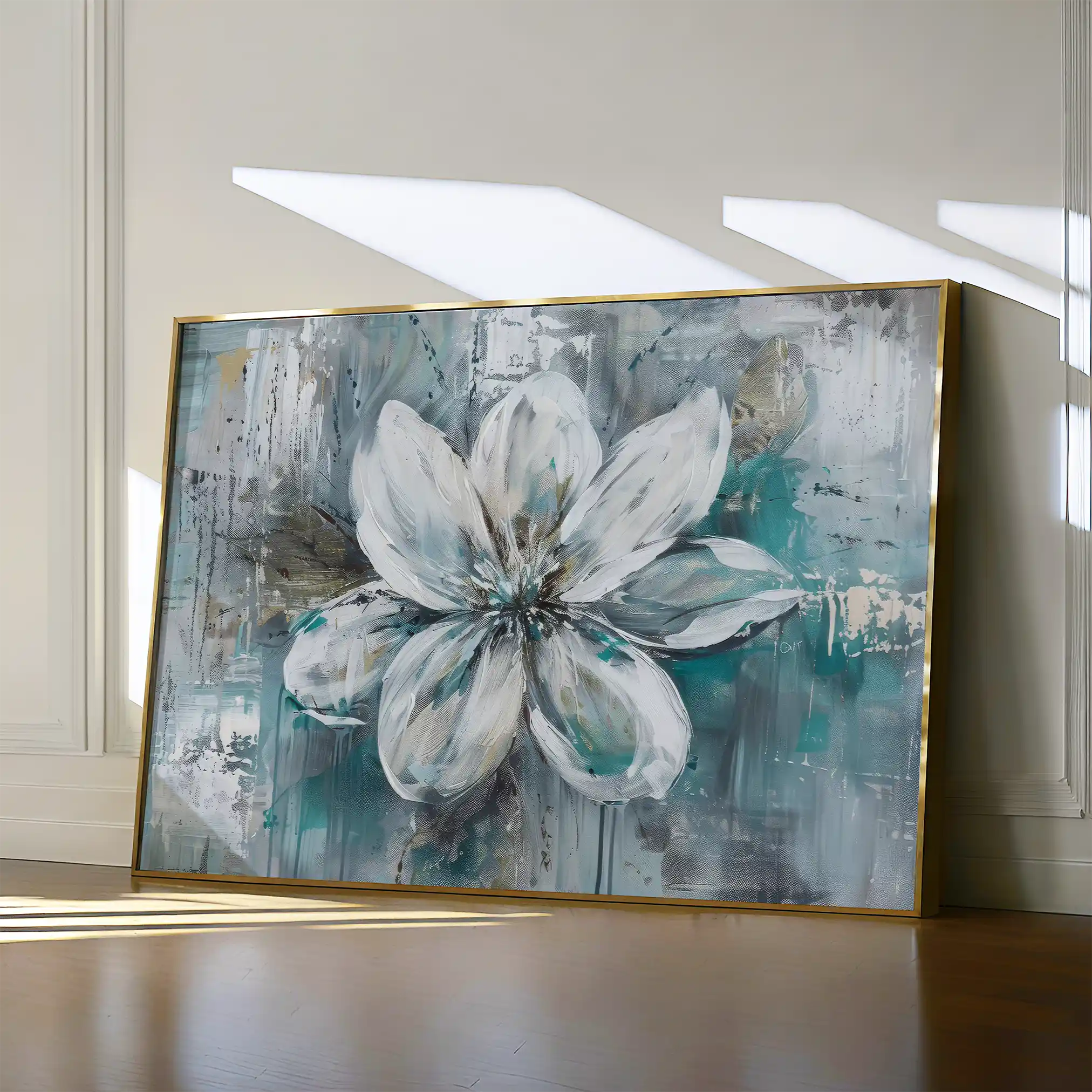 Floral 422 Canvas Art 60 x 40 cm / Black