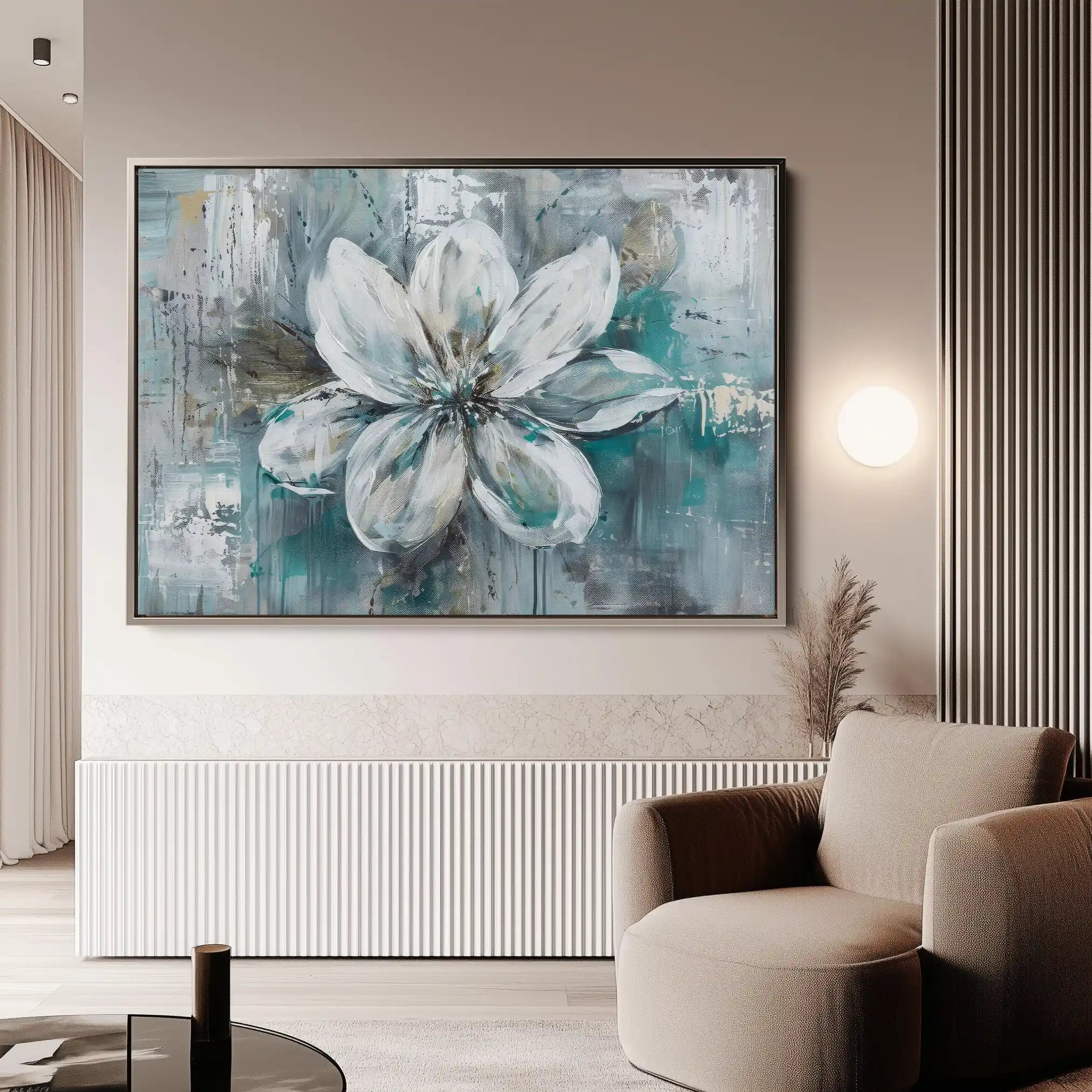 Floral 422 Canvas Art 60 x 40 cm / Black