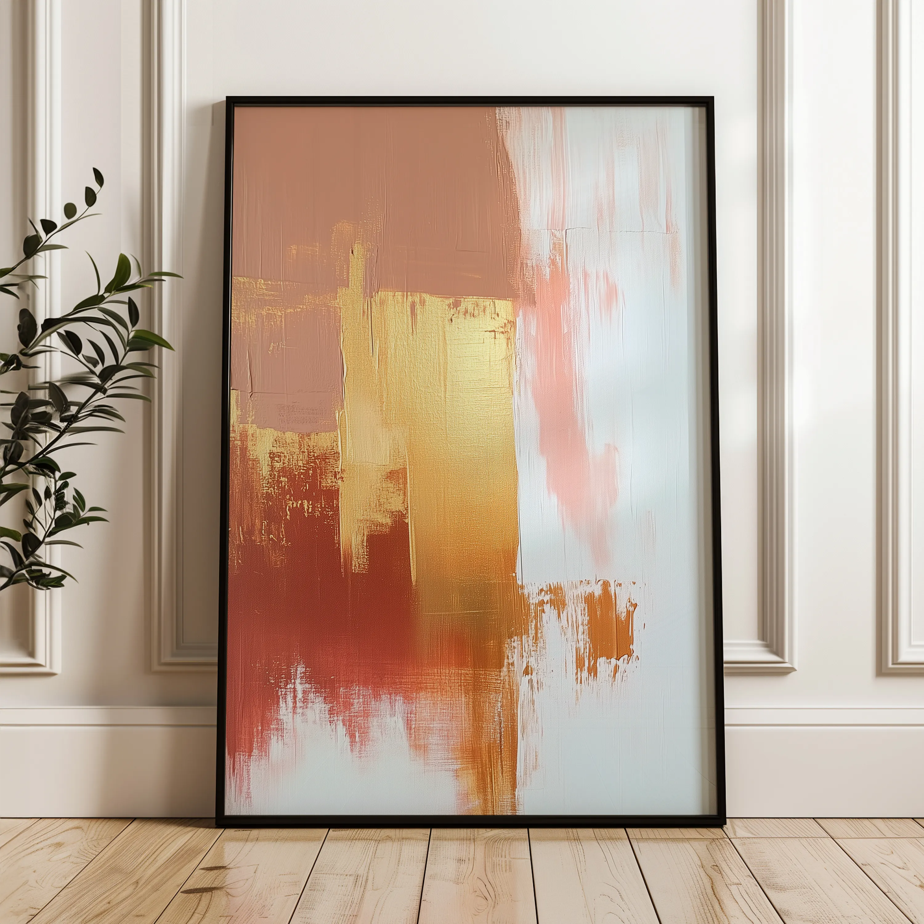 Abstract 423 Canvas Art 18" x 24" / 45 x 60 cm / Black