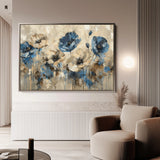 Floral 423 Canvas Art 18" x 24" / 45 x 60 cm / Black