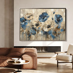 Floral 423 Canvas Art 18" x 24" / 45 x 60 cm / Black
