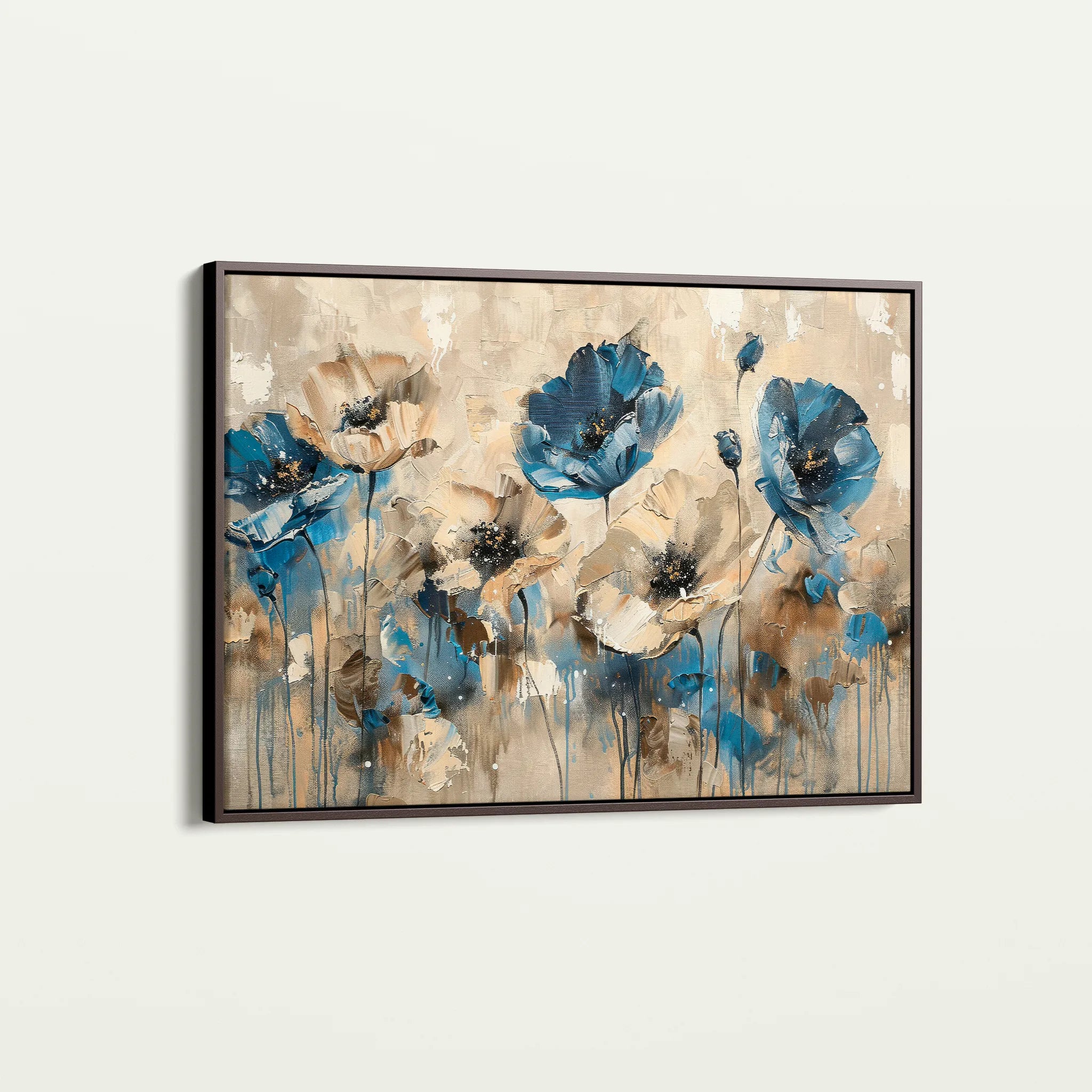 Floral 423 Canvas Art 18" x 24" / 45 x 60 cm / Black