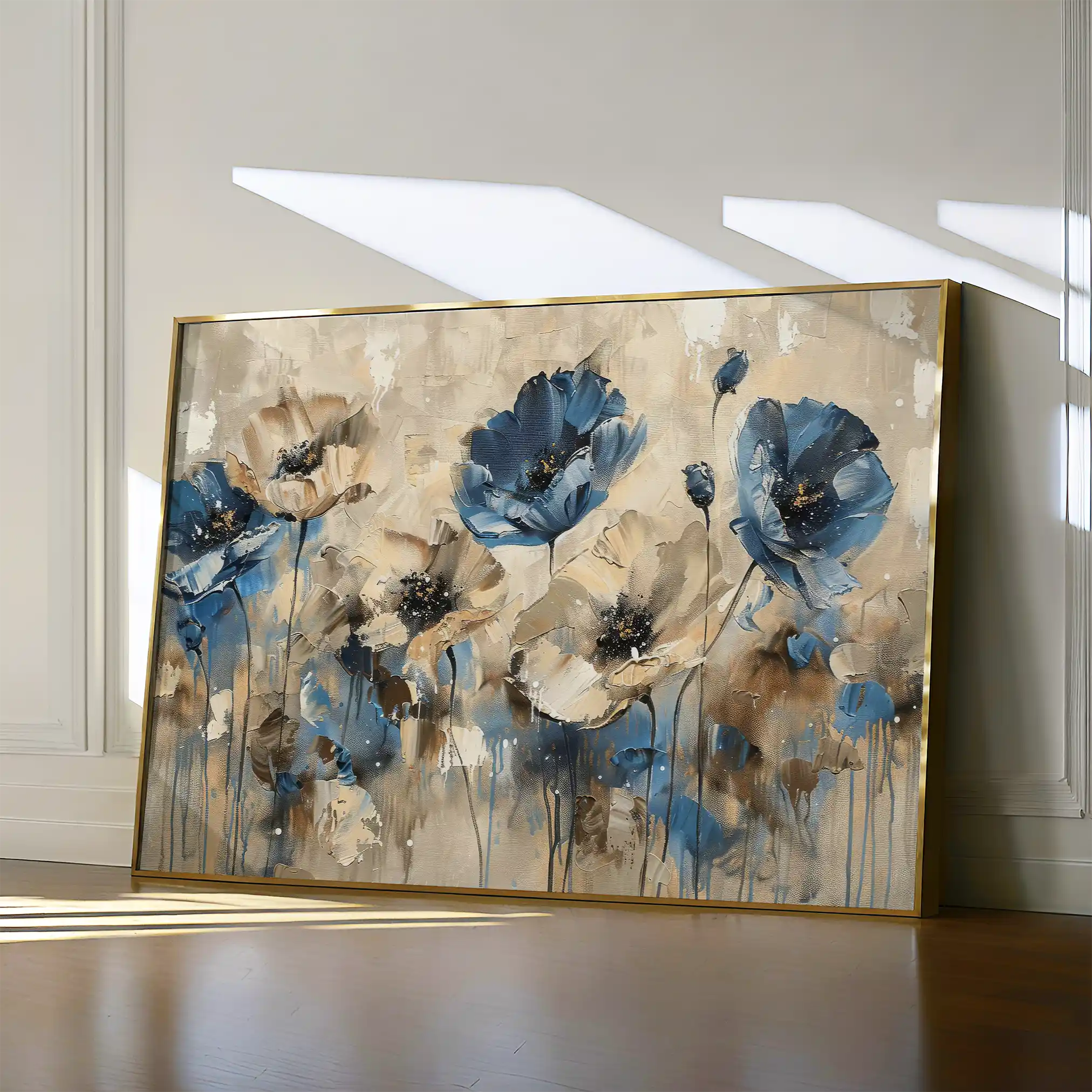 Floral 423 Canvas Art 60 x 40 cm / Black