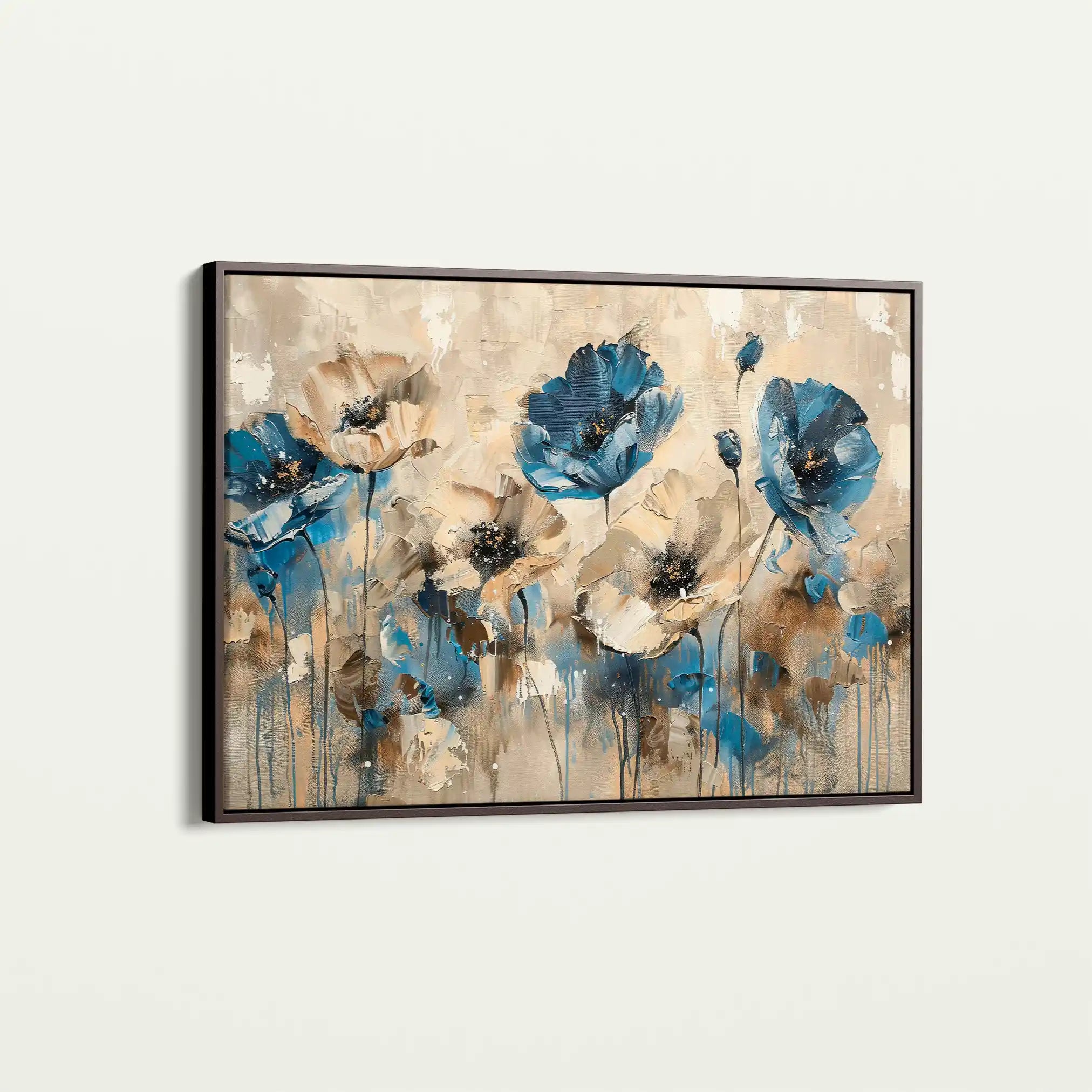 Floral 423 Canvas Art 60 x 40 cm / Black