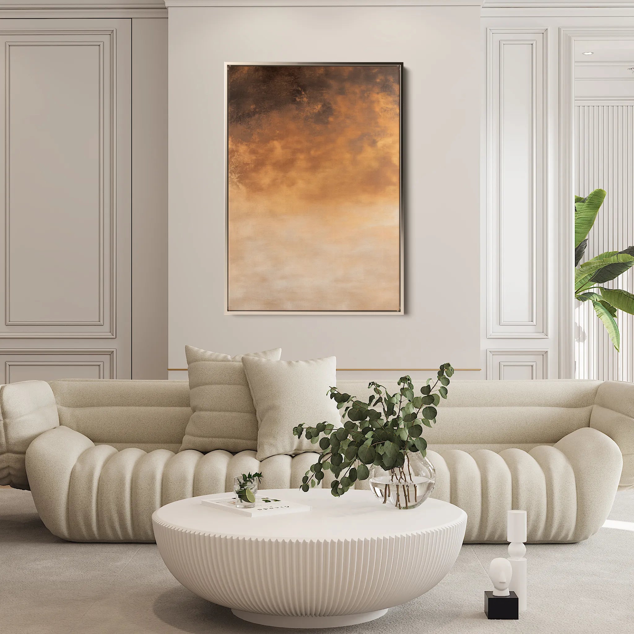 Abstract 424 Canvas Art 18" x 24" / 45 x 60 cm / Black