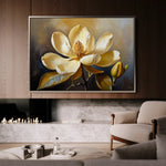 Floral 424 Canvas Art 18" x 24" / 45 x 60 cm / Black