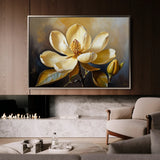 Floral 424 Canvas Art 18" x 24" / 45 x 60 cm / Black