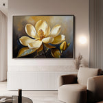 Floral 424 Canvas Art 18" x 24" / 45 x 60 cm / Black