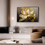 Floral 424 Canvas Art 18" x 24" / 45 x 60 cm / Black