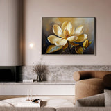 Floral 424 Canvas Art 18" x 24" / 45 x 60 cm / Black