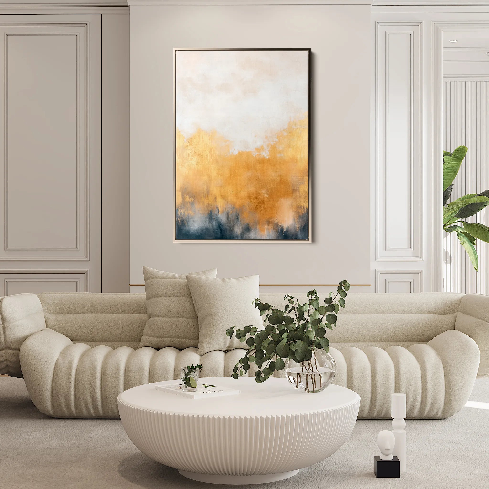 Abstract 425 Canvas Art 18" x 24" / 45 x 60 cm / Black