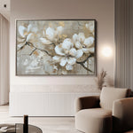 Floral 425 Canvas Art 18" x 24" / 45 x 60 cm / Black