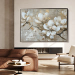 Floral 425 Canvas Art 18" x 24" / 45 x 60 cm / Black