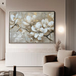 Floral 425 Canvas Art 60 x 40 cm / Black