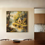 Landscape 425 Canvas Art 16" x 16" / 40 x 40 cm / Black