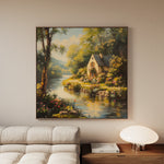Landscape 425 Canvas Art 16" x 16" / 40 x 40 cm / Black