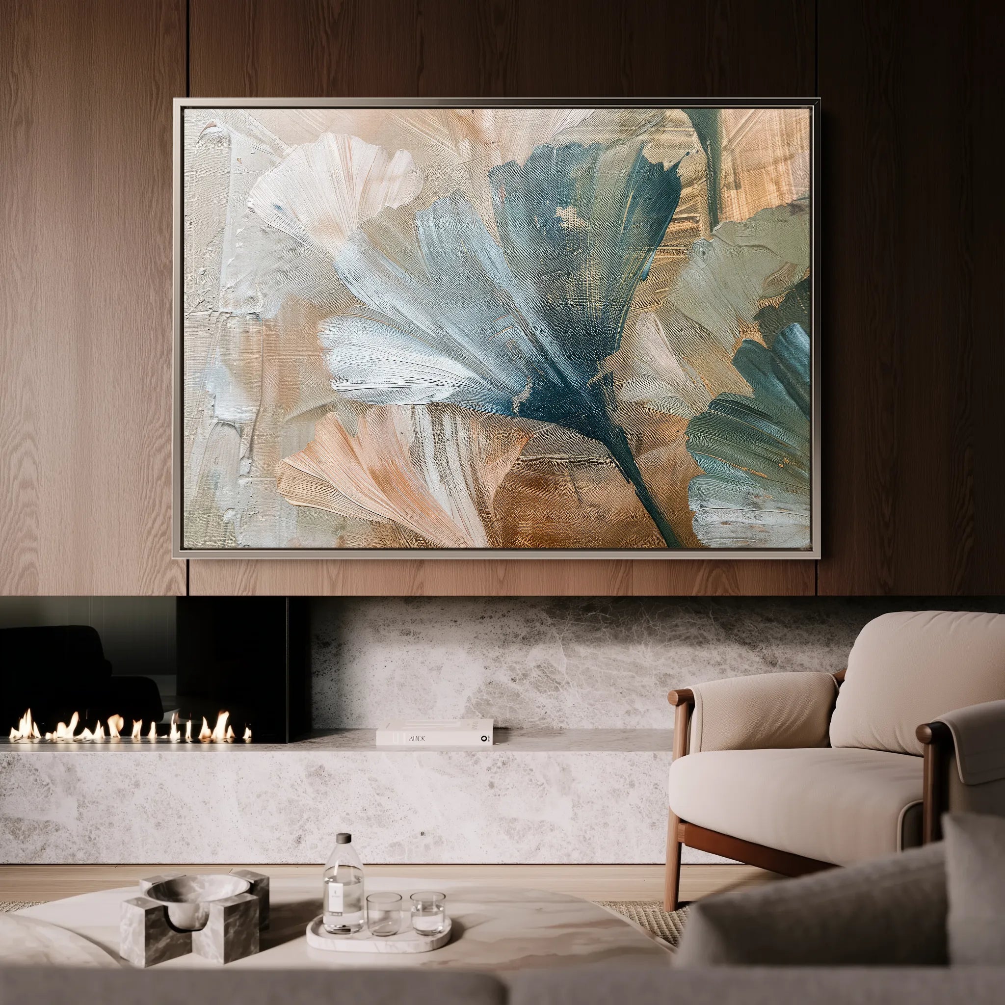 Floral 426 Canvas Art 18" x 24" / 45 x 60 cm / Black