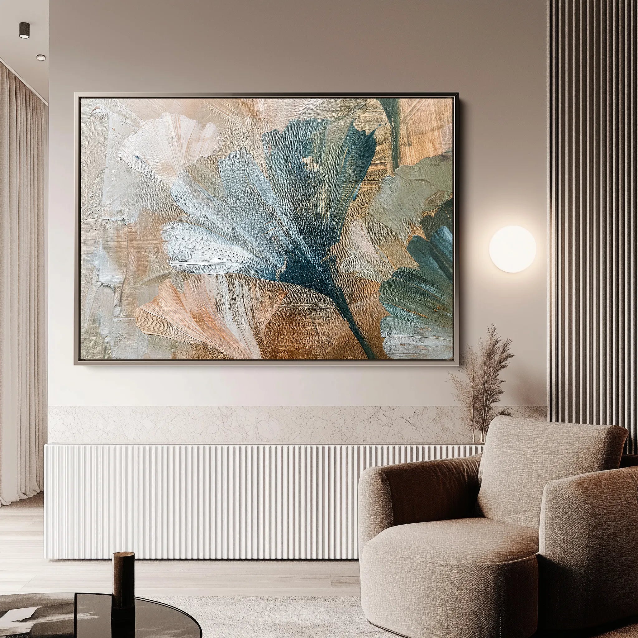 Floral 426 Canvas Art 18" x 24" / 45 x 60 cm / Black