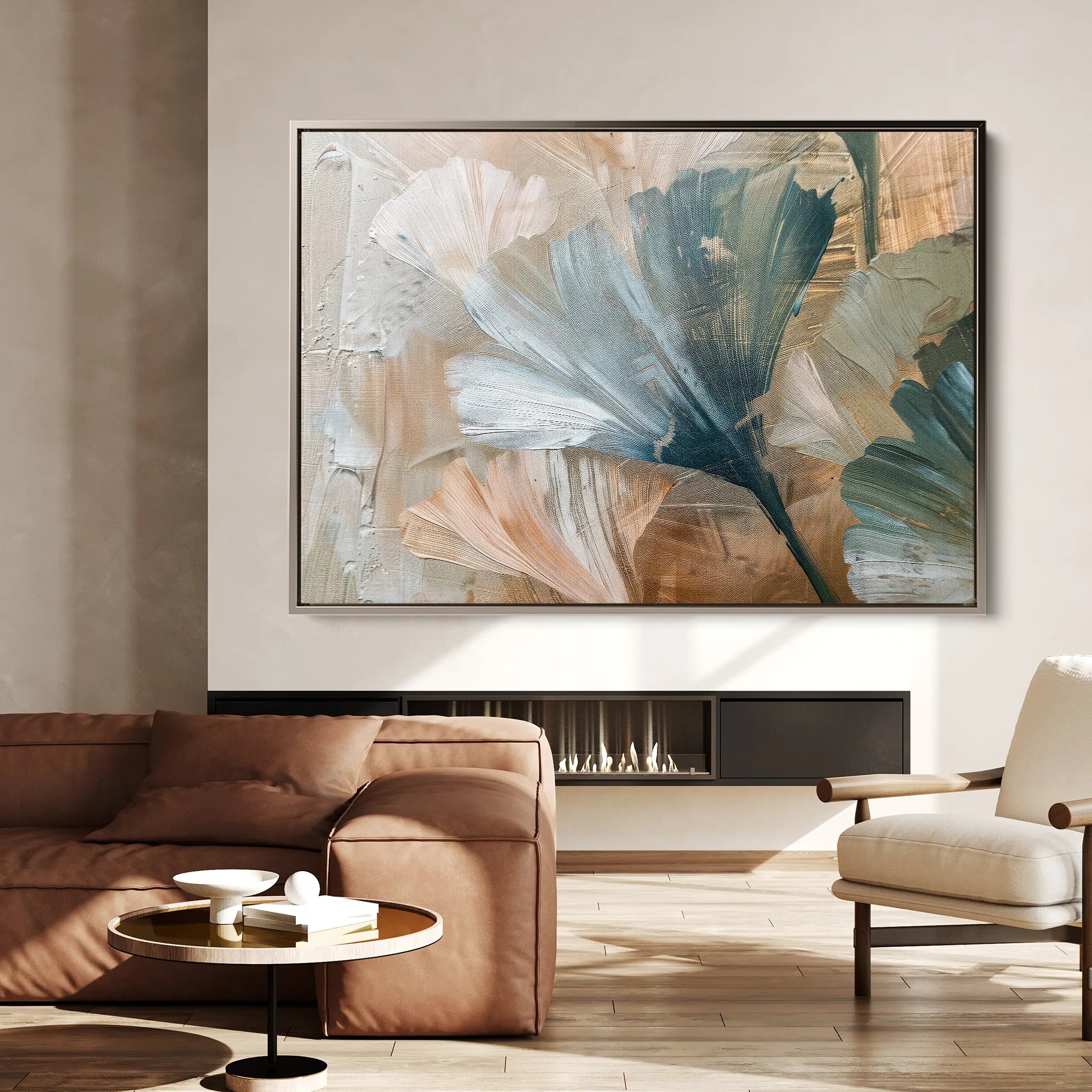Floral 426 Canvas Art 18" x 24" / 45 x 60 cm / Black