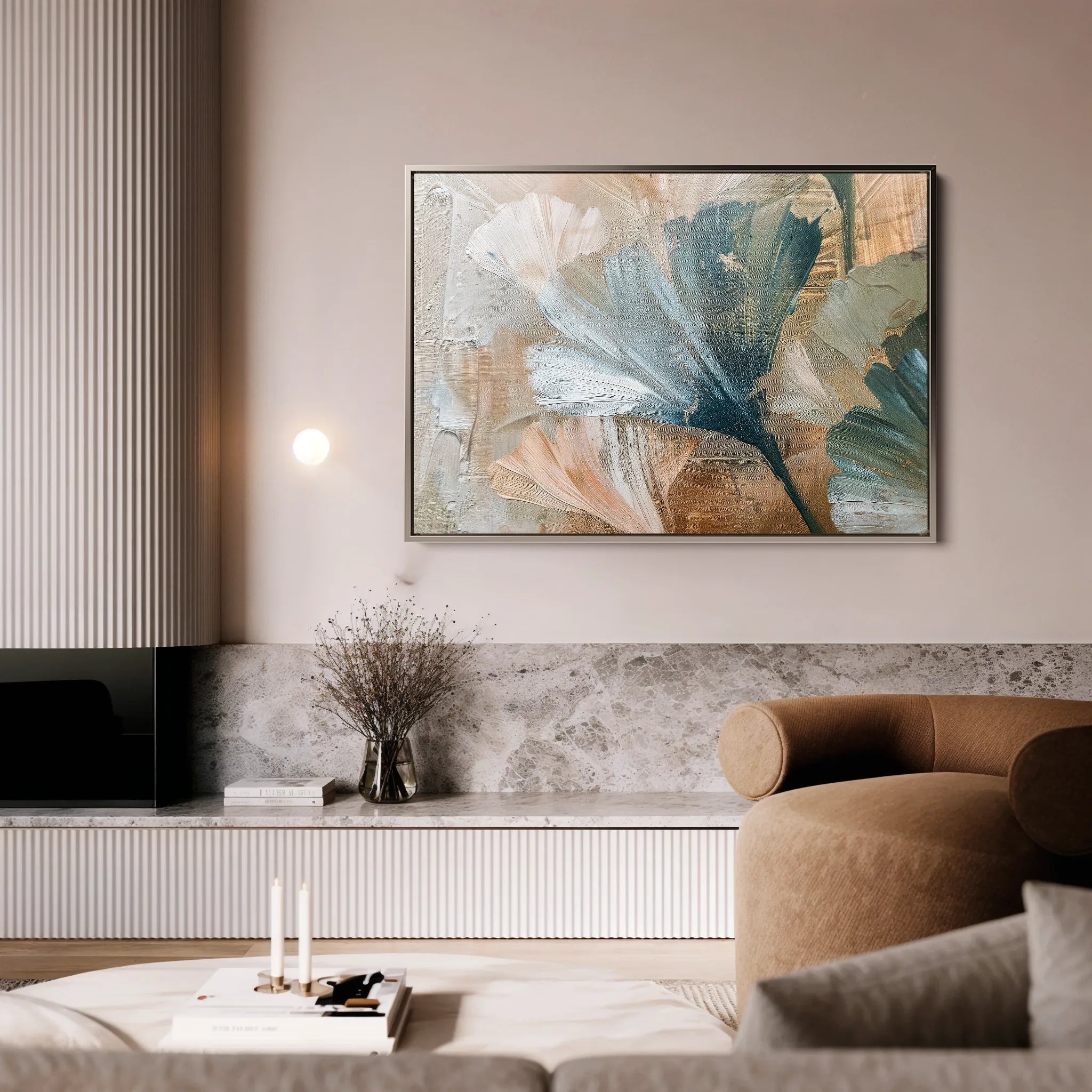 Floral 426 Canvas Art 18" x 24" / 45 x 60 cm / Black