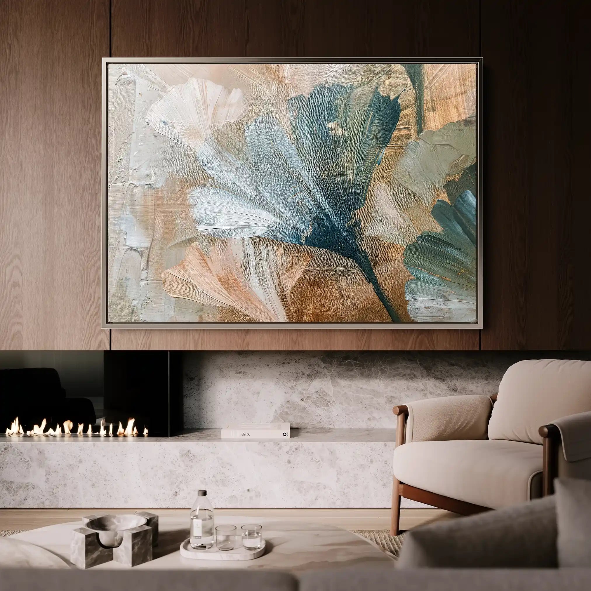 Floral 426 Canvas Art 60 x 40 cm / Black