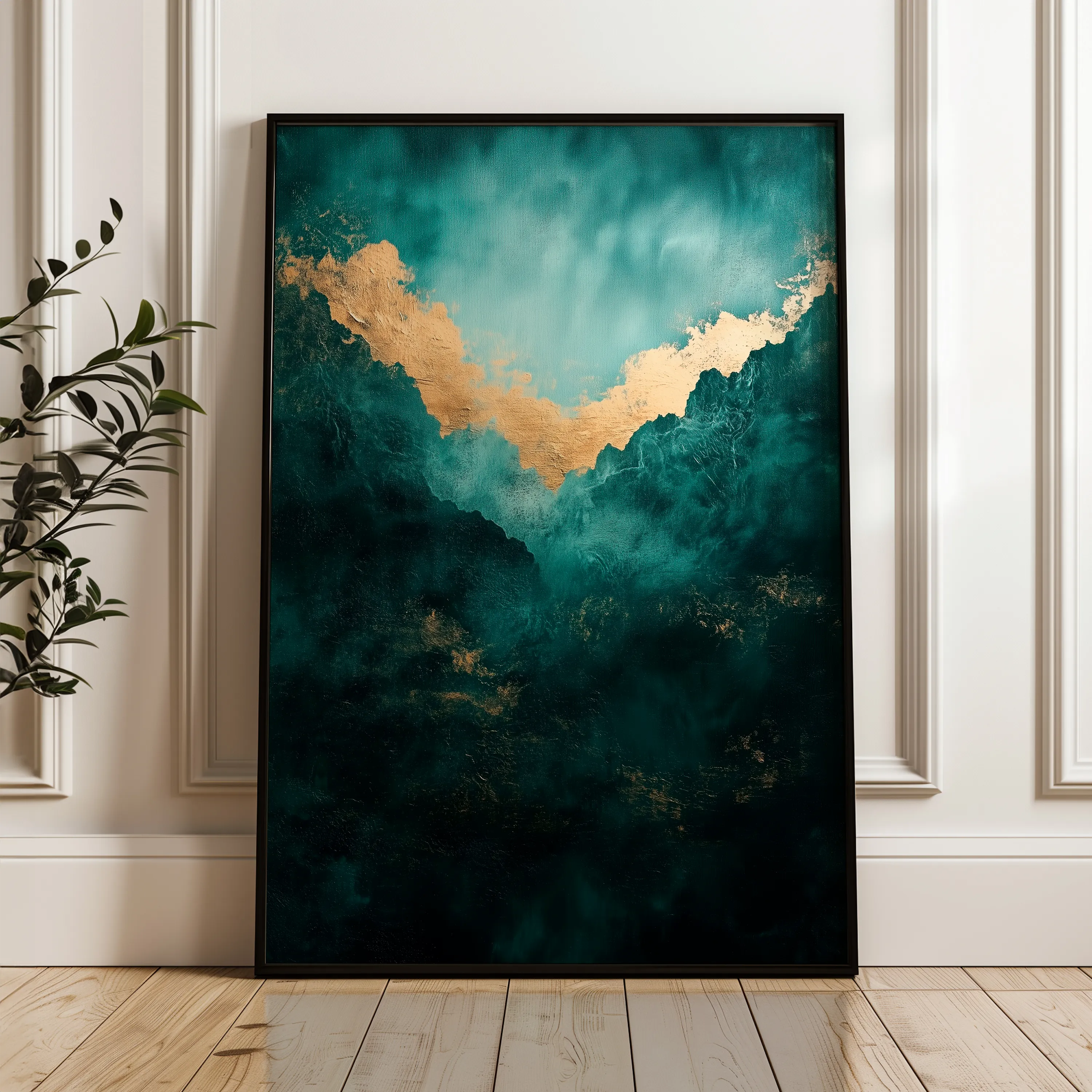 Abstract 427 Canvas Art 18" x 24" / 45 x 60 cm / Black