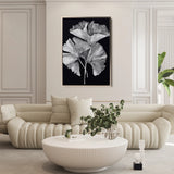 Floral 427 Canvas Art 18" x 24" / 45 x 60 cm / Black