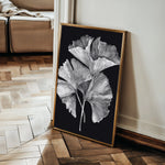 Floral 427 Canvas Art 18" x 24" / 45 x 60 cm / Black