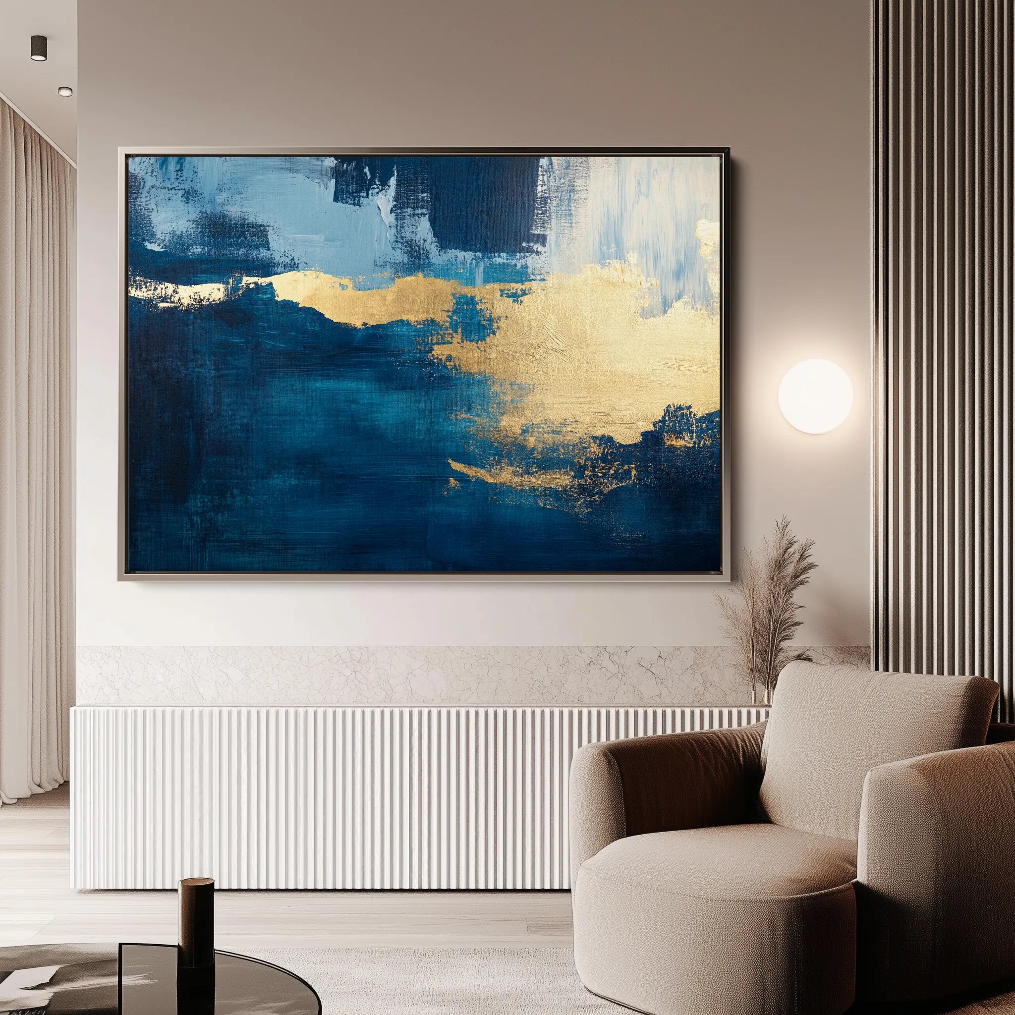Abstract 428 Canvas Art 18" x 24" / 45 x 60 cm / Black
