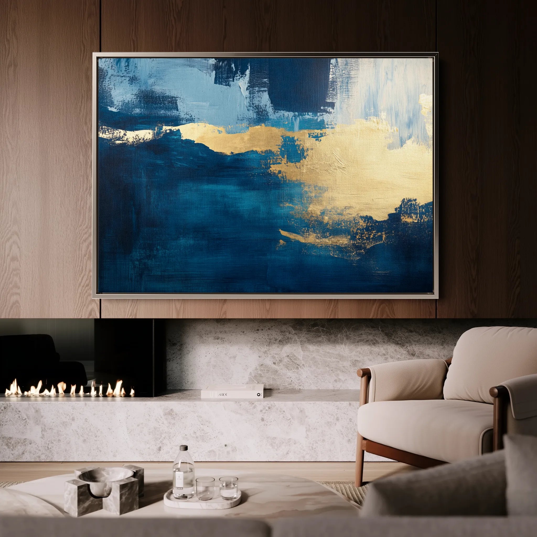 Abstract 428 Canvas Art 18" x 24" / 45 x 60 cm / Black