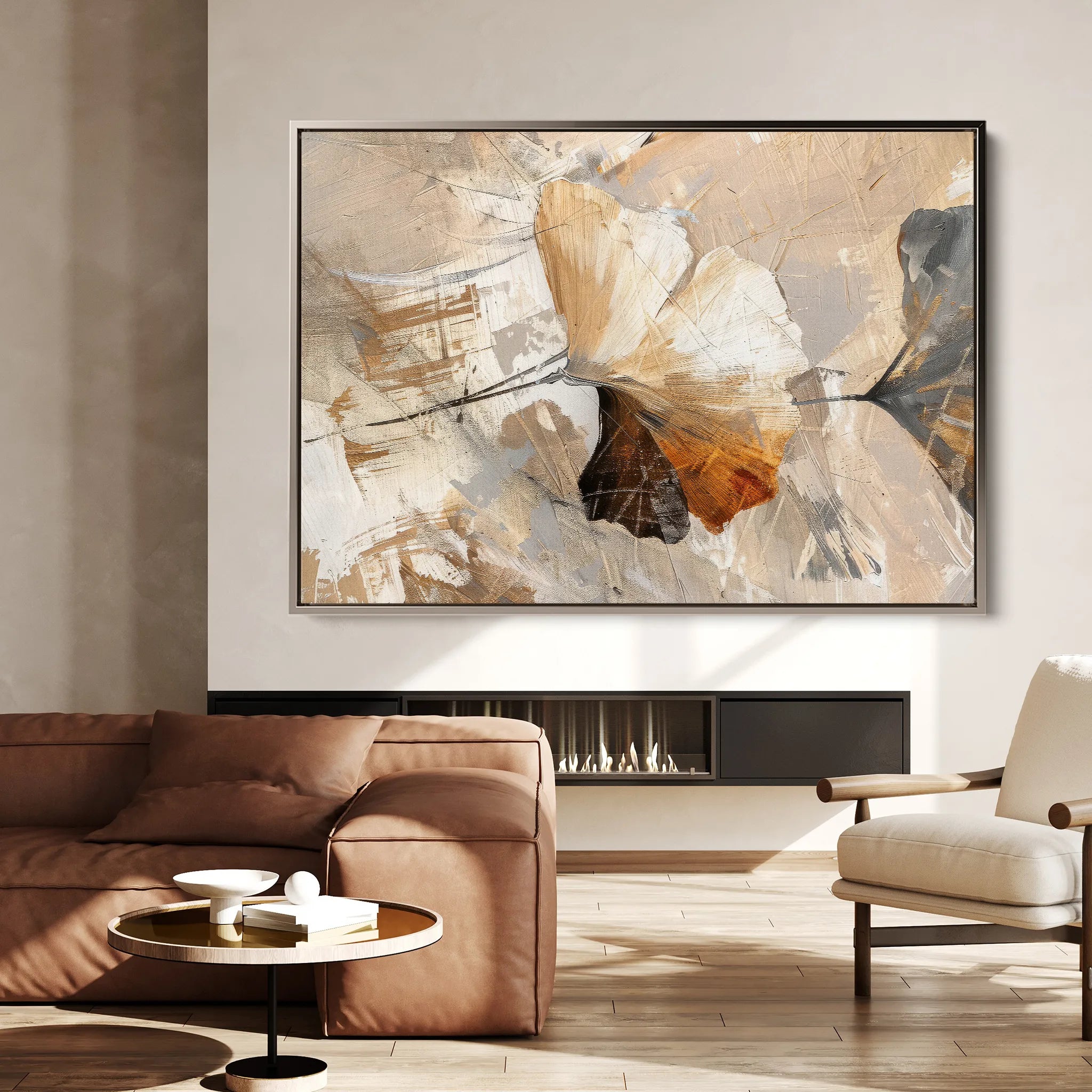 Floral 428 Canvas Art 18" x 24" / 45 x 60 cm / Black