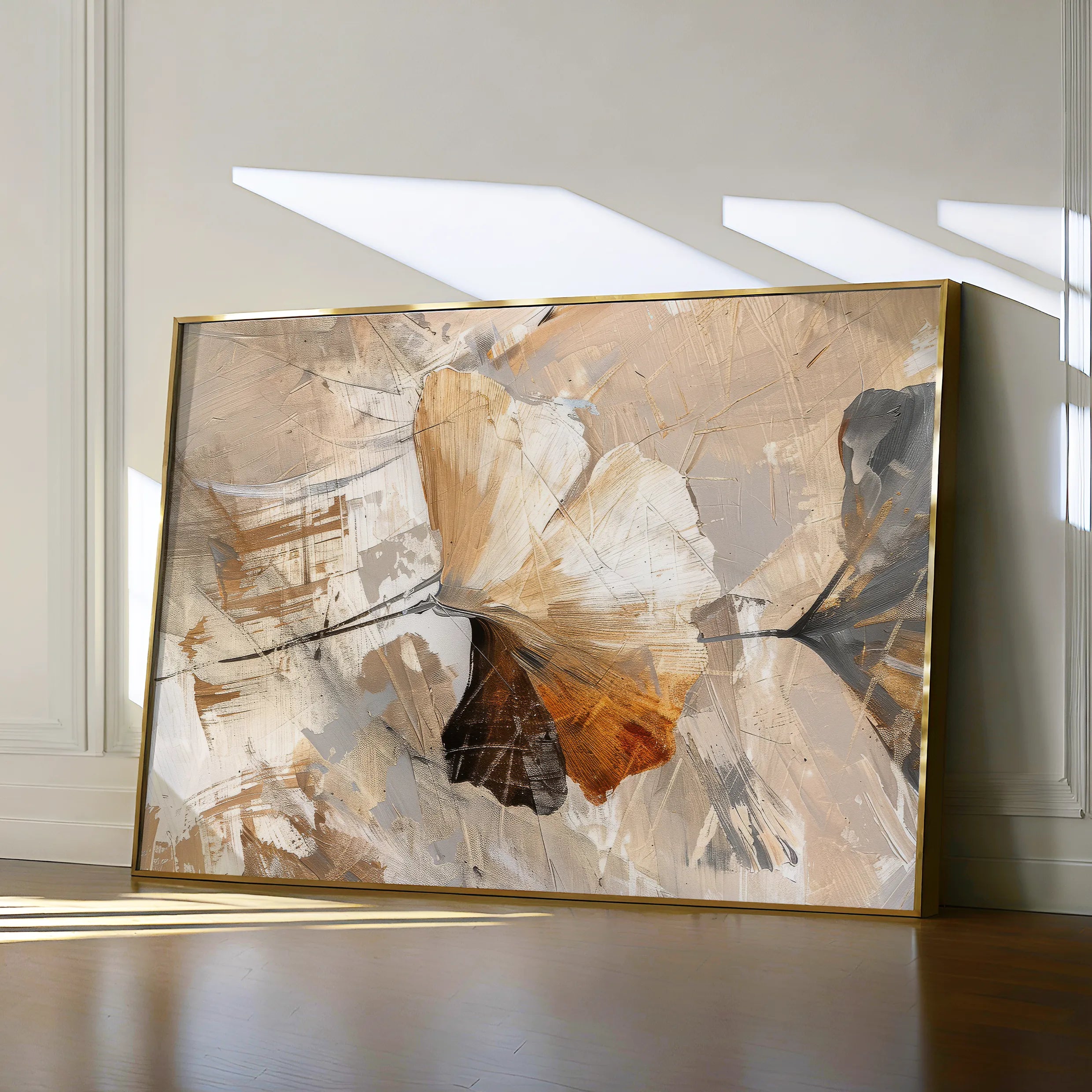 Floral 428 Canvas Art 18" x 24" / 45 x 60 cm / Black