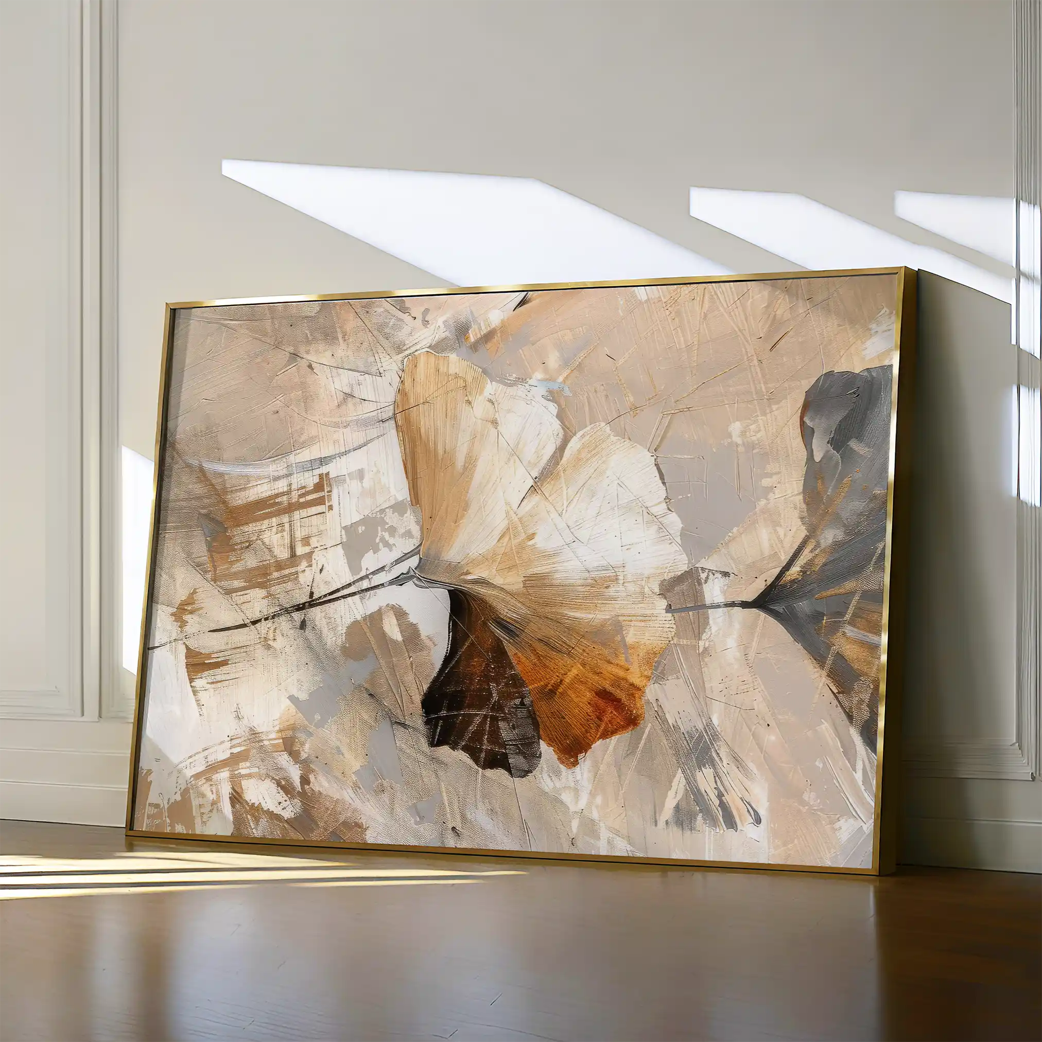 Floral 428 Canvas Art 60 x 40 cm / Black