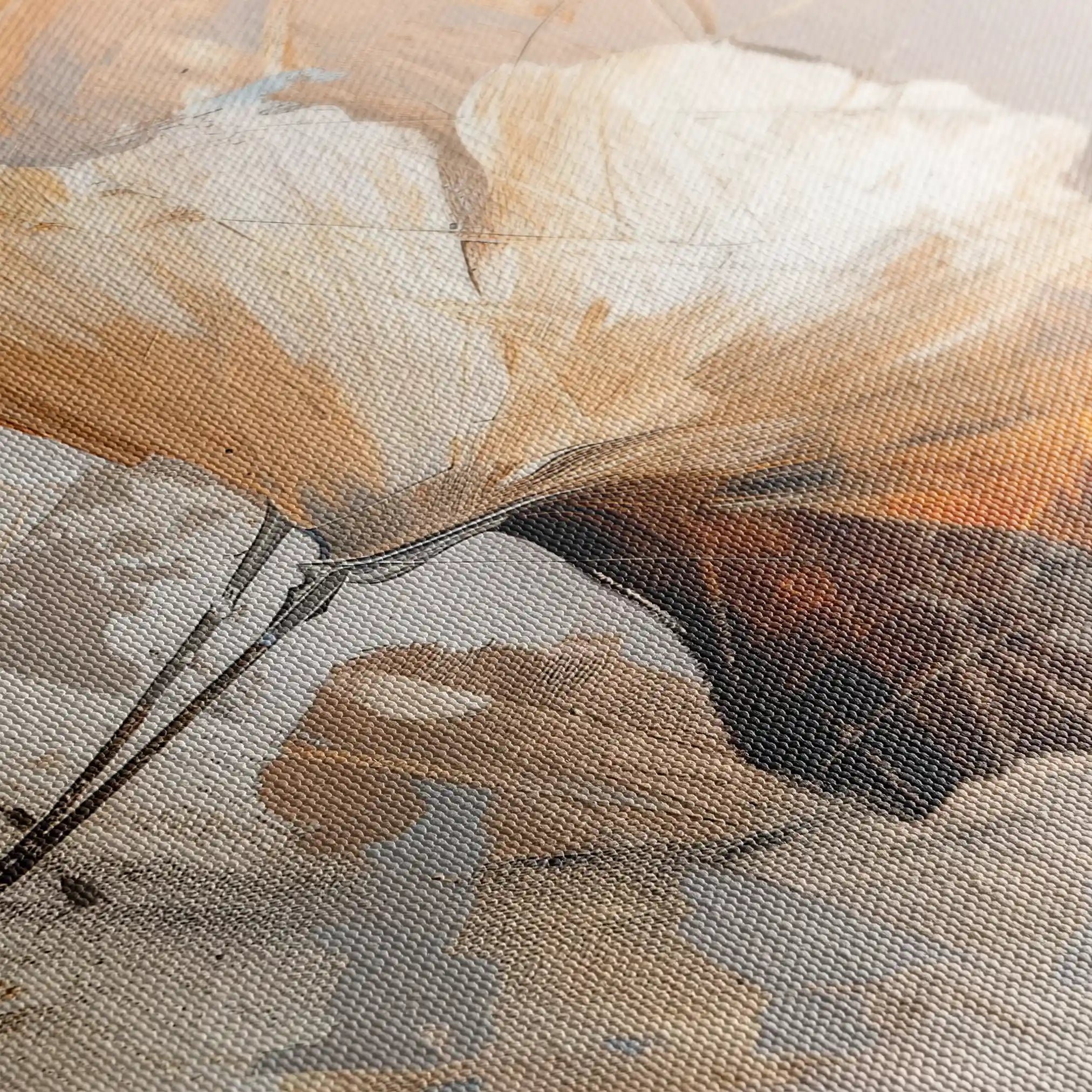 Floral 428 Canvas Art 60 x 40 cm / Black