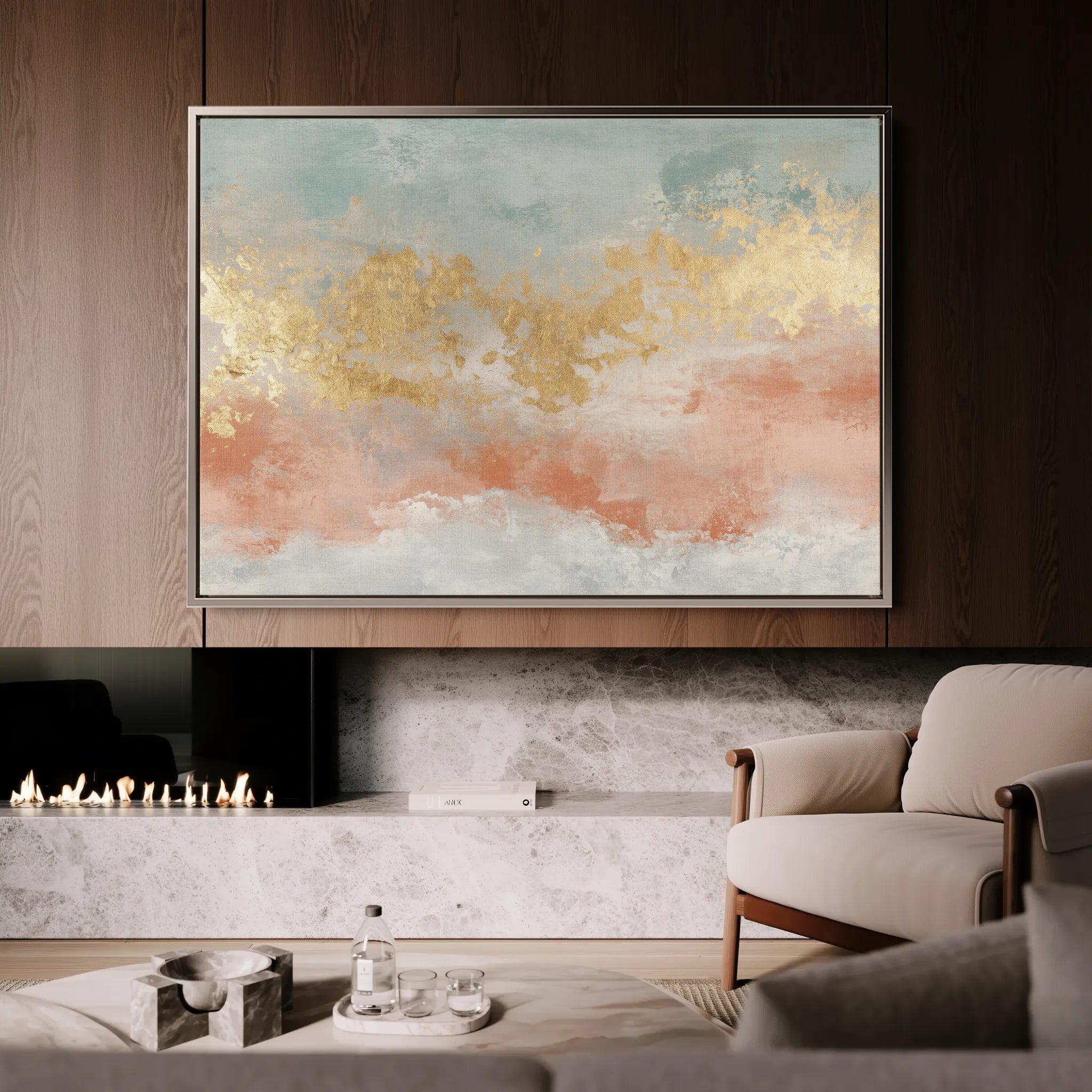 Abstract 429 Canvas Art 18" x 24" / 45 x 60 cm / Black