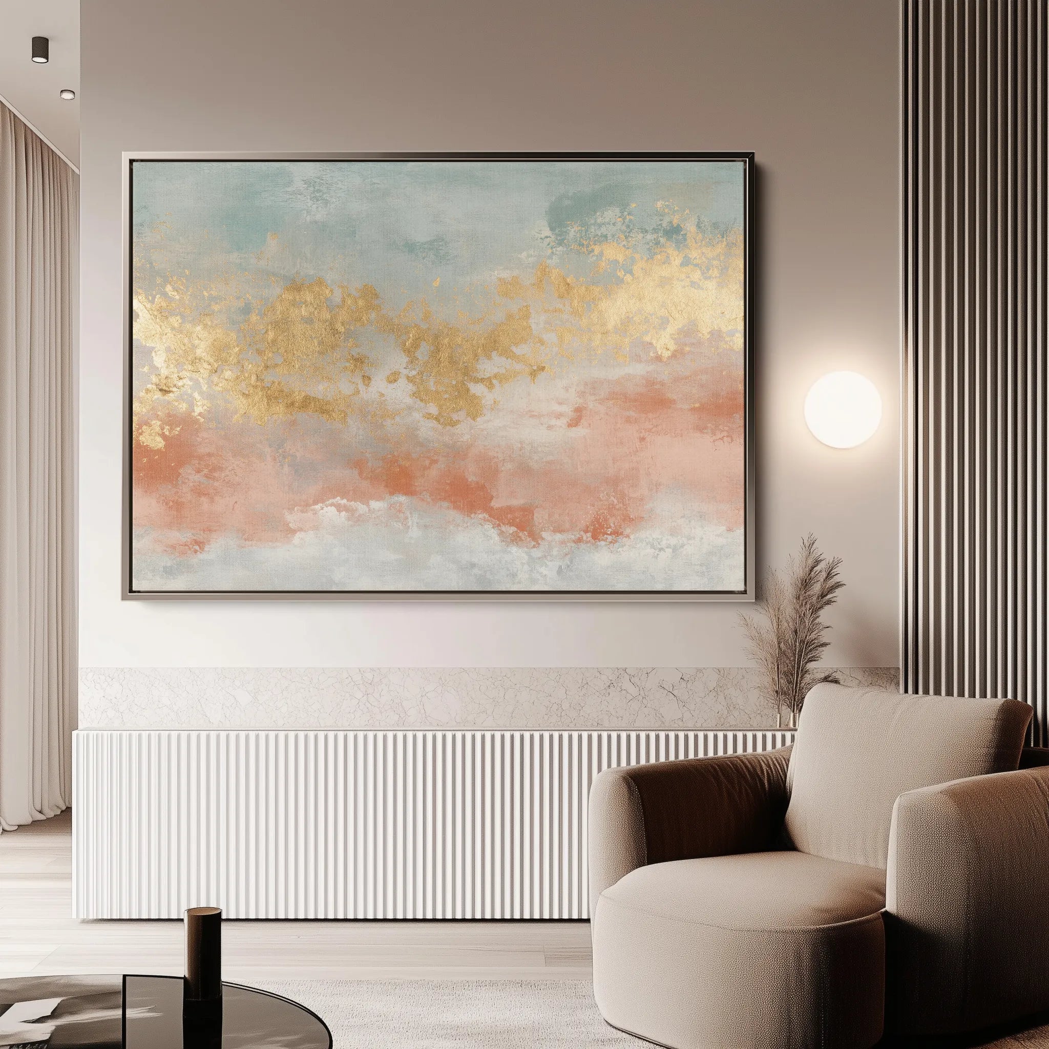Abstract 429 Canvas Art 18" x 24" / 45 x 60 cm / Black