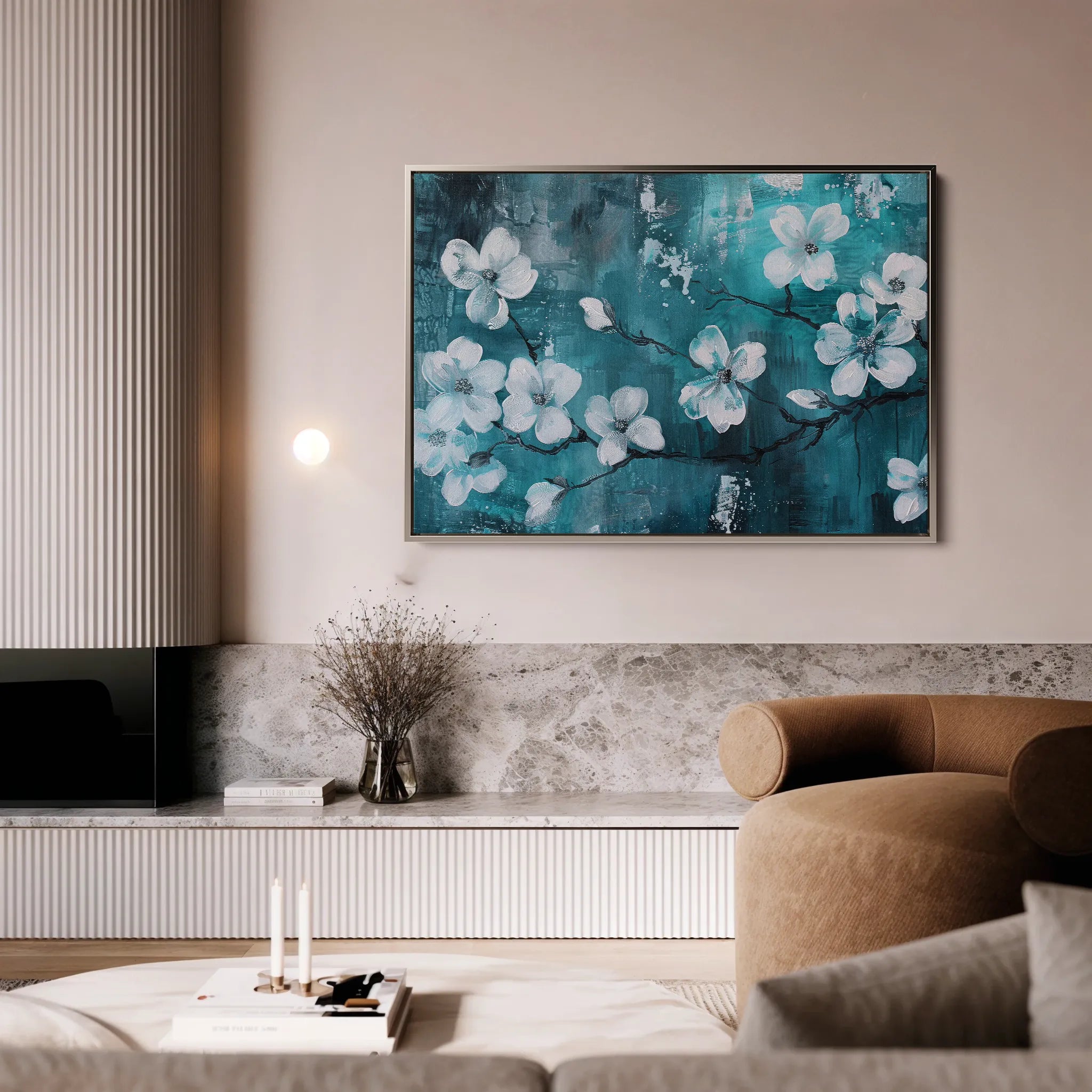 Floral 429 Canvas Art 18" x 24" / 45 x 60 cm / Black