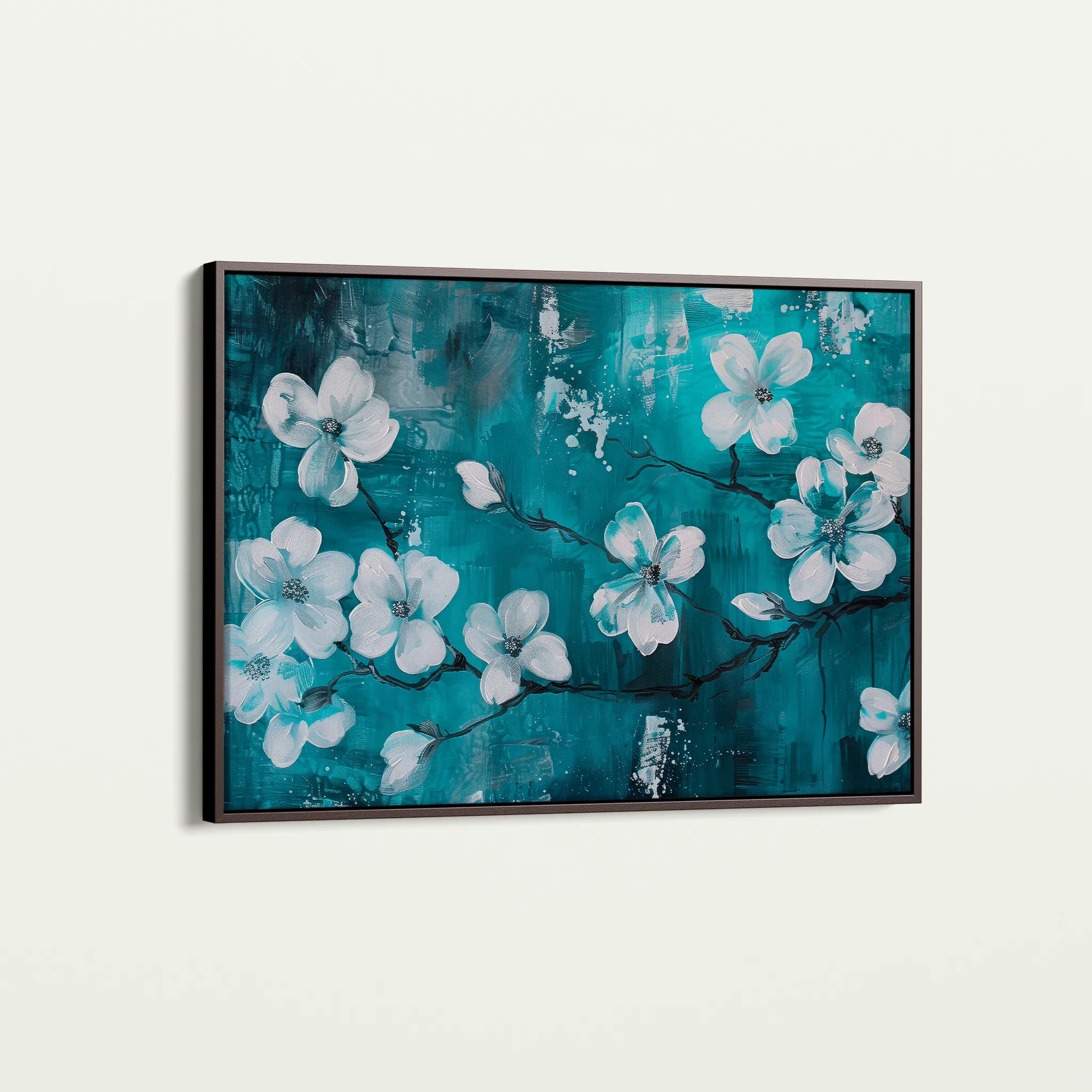 Floral 429 Canvas Art 18" x 24" / 45 x 60 cm / Black